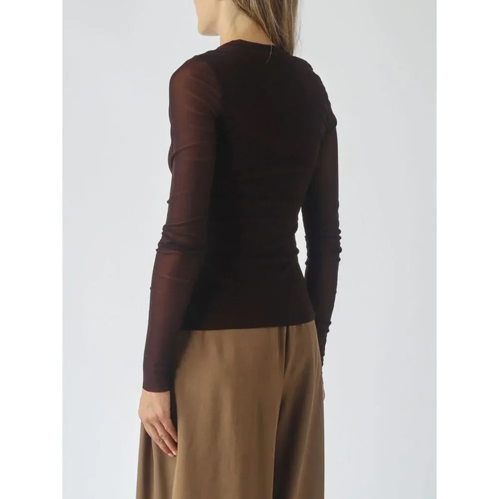 Meimeij Women Meimeij Long-Sleeved Polyamide Slim Fit Top